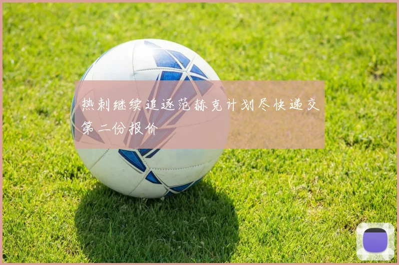 热刺继续追逐范赫克计划尽快递交第二份报价